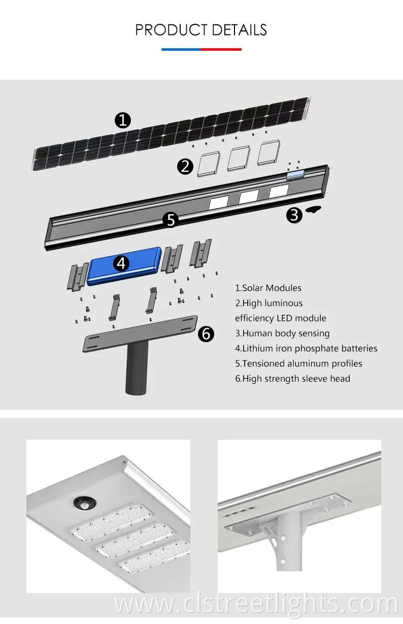 High Quality Automatic All in Two Solar LED Street Light Road Light